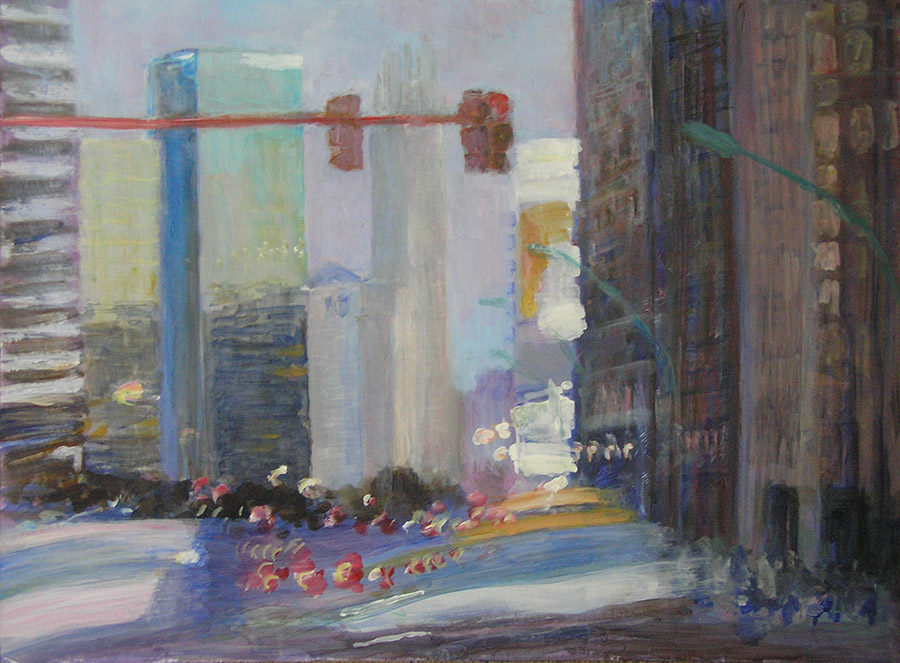 Buenos Aires, 2005, acrylic on board, 42 x 56 cm