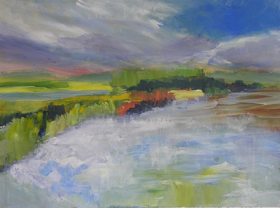 Water Landscape, 2006, acrylic on paper, 40 x 45 cm