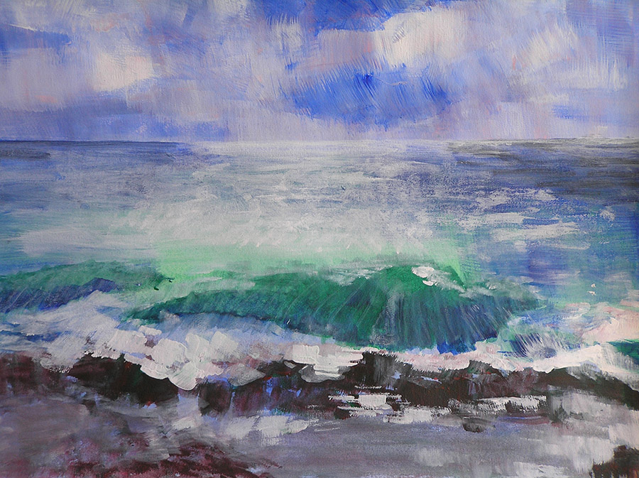 Seascape, 2004, acrylic on paper, 29 x 42 cm